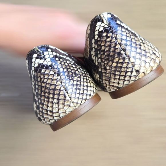 Madewell The Frances Skimmer in Snake Embossed Leather Loafers size 7 - Picture 9 of 10